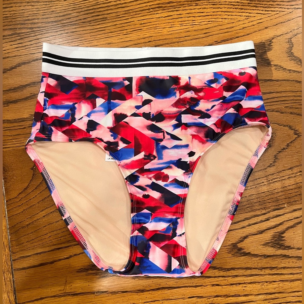 NWT Unique Lime Ricki High-Waisted Bikini Bottoms